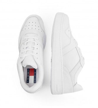 Tommy Jeans White retro leather sneakers