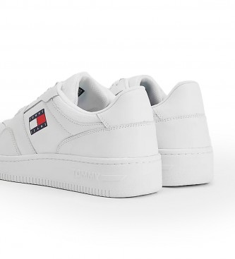 Tommy Jeans White retro leather sneakers