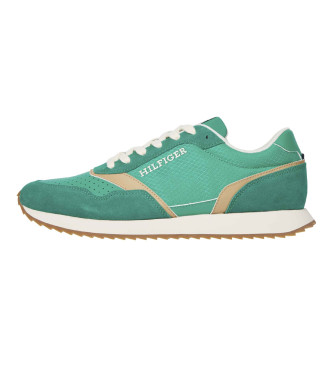 Tommy Hilfiger Baskets en cuir Runner Evo Colorama Mix turquoise
