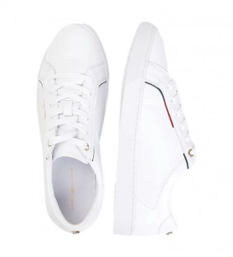 Tommy Hilfiger Signature Leder-Sneakers wei