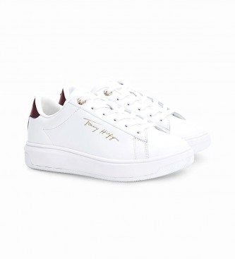 Tommy Hilfiger Signature Court leather sneakers white