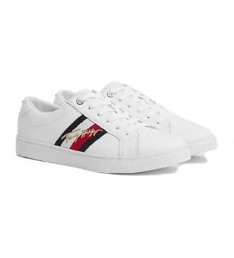Tommy Hilfiger Th Signature Cupsole chaussures en cuir blanc