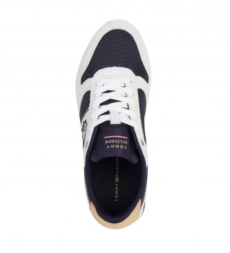 Tommy Hilfiger Webbing Gold Leather Sneakers Navy