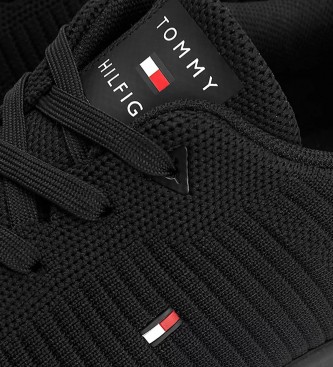 Tommy Hilfiger Signa-Ture black knitted slippers