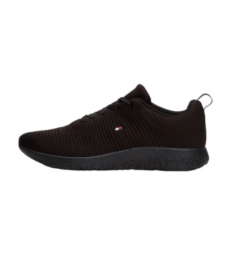 Tommy Hilfiger Signature black knitted trainers