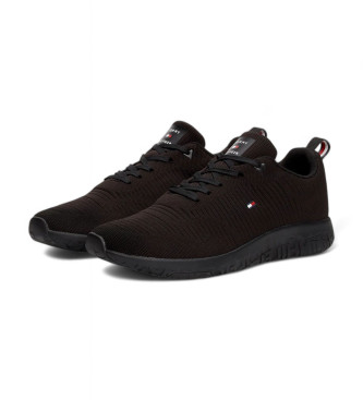 Tommy Hilfiger Signature black knitted trainers