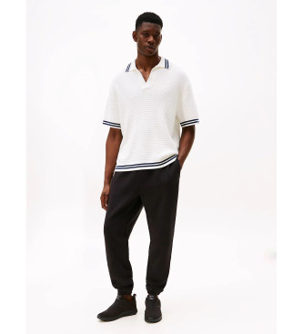 Tommy Hilfiger Signatur: Schwarze gestrickte Turnschuhe