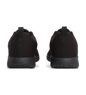 Tommy Hilfiger Signatur: Schwarze gestrickte Turnschuhe