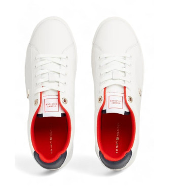 Tommy Hilfiger Podwyższone białe skórzane buty sportowe