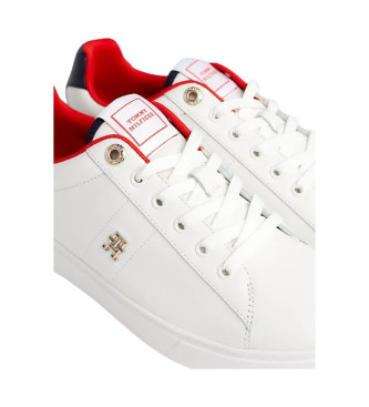 Tommy Hilfiger Chaussures de sport en cuir blanc