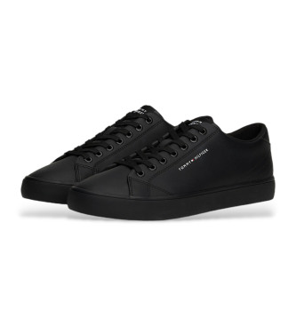 Tommy Hilfiger Essential Sneakers med logo og syninger, sort