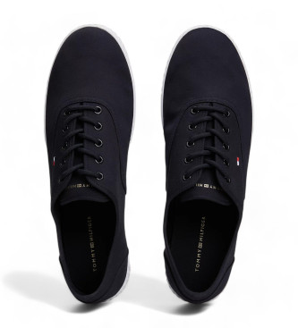 Tommy Hilfiger Essential sneakers i canvas med marin logotyp