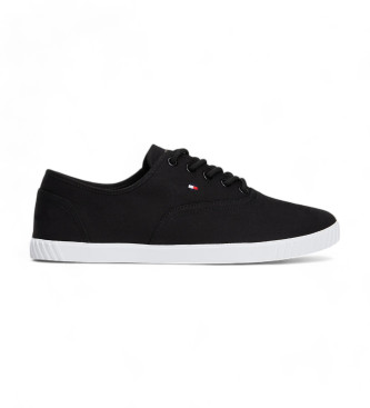 Tommy Hilfiger Essential Logo Canvas Sneakers Sort