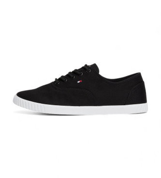 Tommy Hilfiger Essential Logo Canvas Sneakers Black