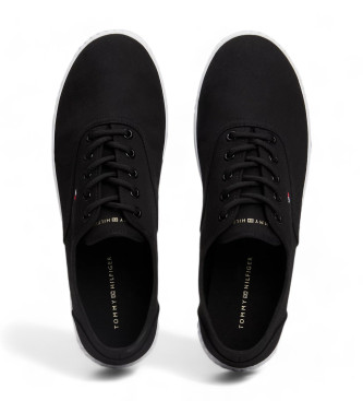 Tommy Hilfiger Essentile Canvas Sneakers met Logo Zwart