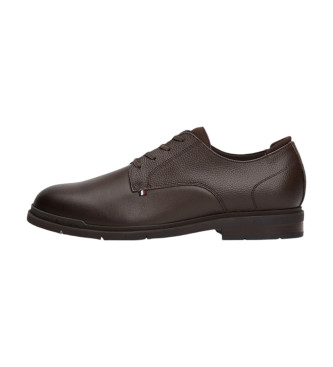 Tommy Hilfiger Braune Derby-Lederschuhe