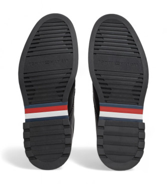 Tommy Hilfiger Sapatos Derby em couro preto