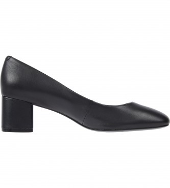 Tommy Hilfiger Essential Midheel Blocky chaussures en cuir noir