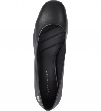 Tommy Hilfiger Essential Midheel Blocky chaussures en cuir noir