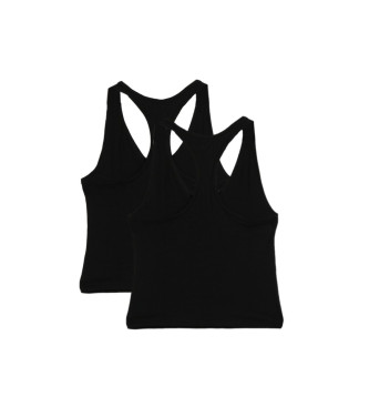 Tommy Jeans Pack of 2 black tank tops