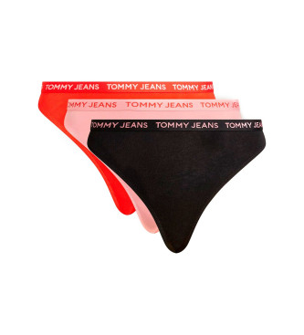Tommy Jeans Pack de tres tangas de talle alto multicolor