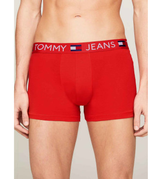 Tommy Jeans Zestaw 3 bokserek Trunk biały, granatowy, czerwony