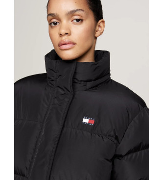 Tommy Jeans Alaska quilted hooded coat black