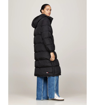 Tommy Jeans Alaska quilted hooded coat black