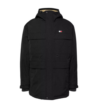 Tommy Jeans Black Canvas Coat