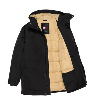 Tommy Jeans Black Canvas Coat