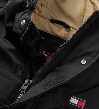 Tommy Jeans Black Canvas Coat