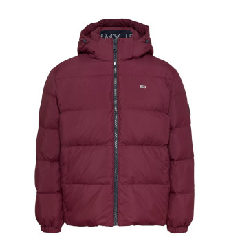 Tommy Jeans Essential Short Coat maroon