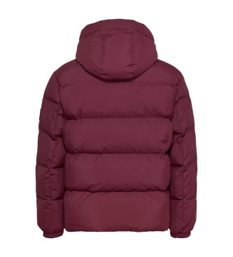 Tommy Jeans Essential Short Coat maroon