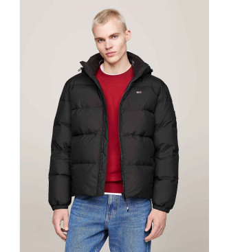 Tommy Jeans Kratek plašč Essential črn