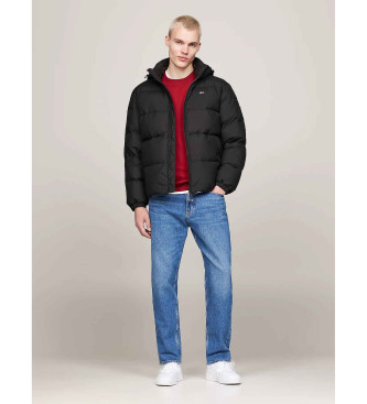 Tommy Jeans Kratek plašč Essential črn