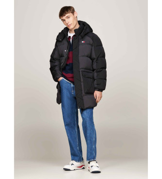 Tommy Jeans Zweifarbiger Mantel schwarz