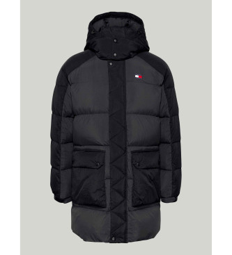 Tommy Jeans Zweifarbiger Mantel schwarz