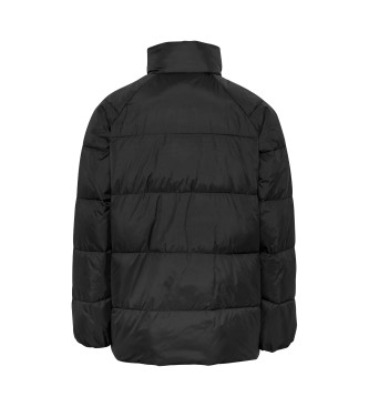 Tommy Jeans Puffer plašč črne barve