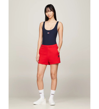 Tommy Jeans Heritage swimming costume with navy round back neckline