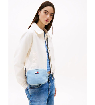 Tommy Jeans Bolsa de ombro essencial em tecido de ganga azul