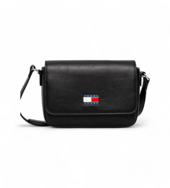 Tommy Jeans Bolso bandolera Essential con solapa negro