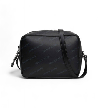 Tommy Jeans Essential printed shoulder bag black