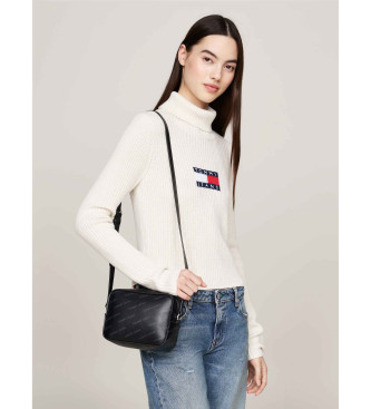 Tommy Jeans Essential printed shoulder bag black