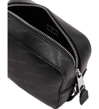 Tommy Jeans Essential printed shoulder bag black