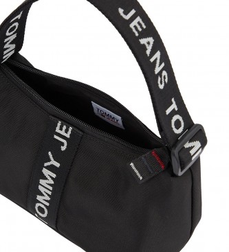 Tommy Jeans Saco a tiracolo Essential reciclado com fita preta