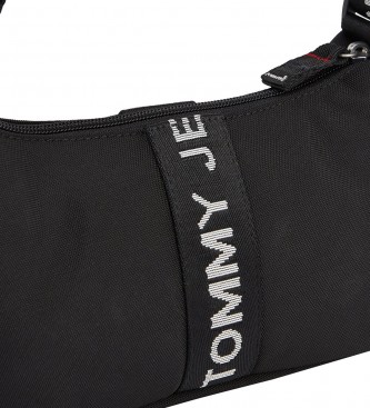 Tommy Jeans Saco a tiracolo Essential reciclado com fita preta