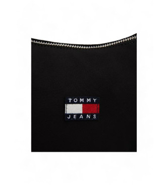 Tommy Jeans Heritage Umhngetasche mit schwarzem Aufnher