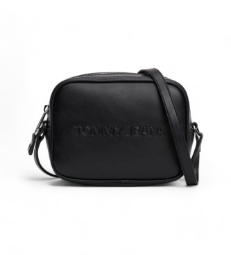 Tommy Jeans Bolso Essential con logo en relieve negro