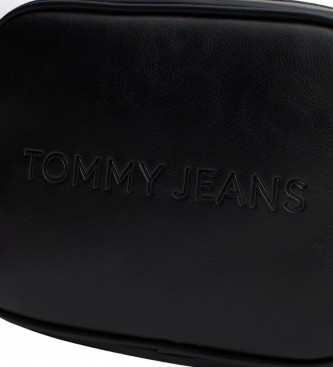 Tommy Jeans Bolso Essential con logo en relieve negro