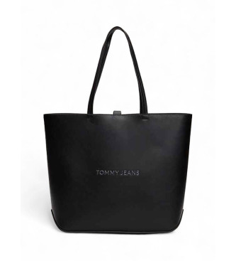 Tommy Jeans Saco tote essencial com logtipo metlico preto